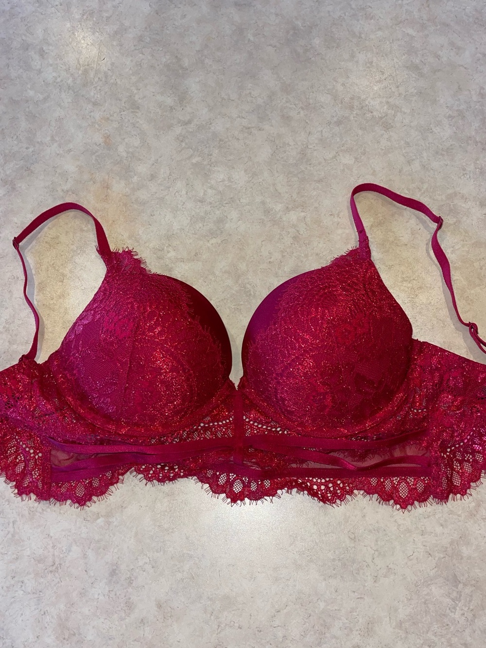 La SENZA Hello Sugar Red Lace Push-Up Bra